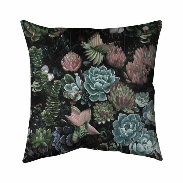 Begin Home Decor 20 x 20 in. Succulent Set-Double Sided Print Indoor Pillow 5541-2020-FL225-1-CR